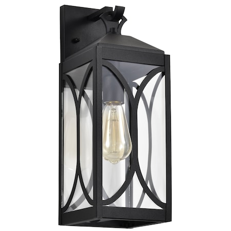Nuvo Oaklyn - 1 Light Medium Wall Lantern - Matte Black with Clear Glass 60/8122